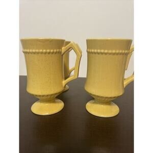 Ernest Sohn MCM pedestal coffee mugs RARE set‎ of 4  Made in USA